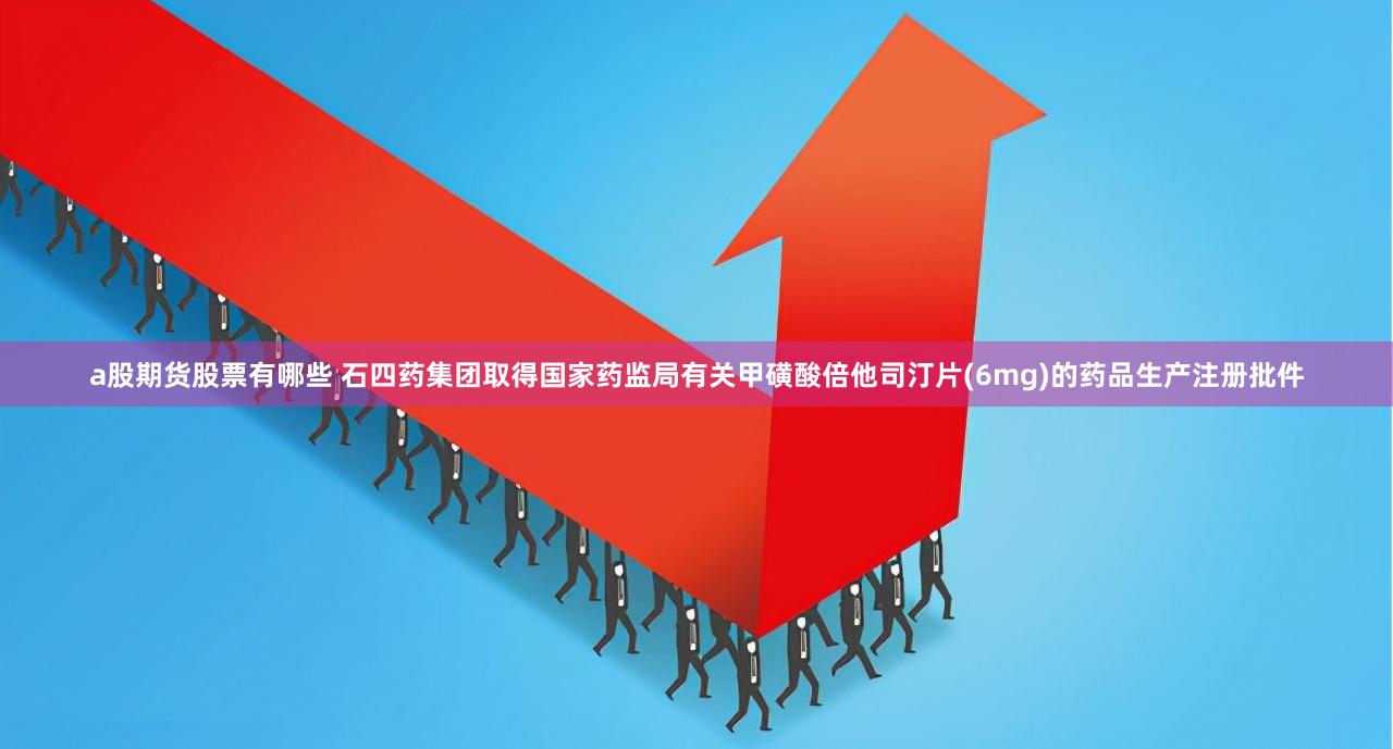 a股期货股票有哪些 石四药集团取得国家药监局有关甲磺酸倍他司汀片(6mg)的药品生产注册批件